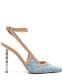 GCDS 120mm slingback leather pumps rozmiar 37