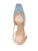 GCDS 120mm slingback leather pumps rozmiar 37