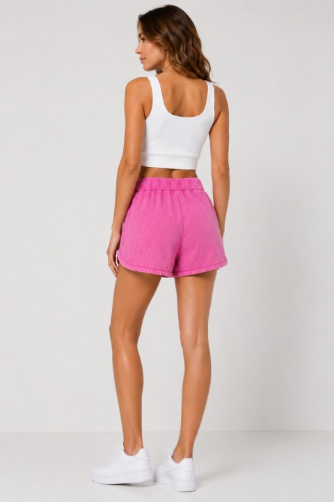 GUESS Dido Shorts Różowe Szorty Damskie Logo Triangle Rozmiar M