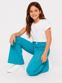 GUESS Kids Spodnie dziewczęce Wide Leg Turkusowe Rozmiar 8 lat Nowe z metką