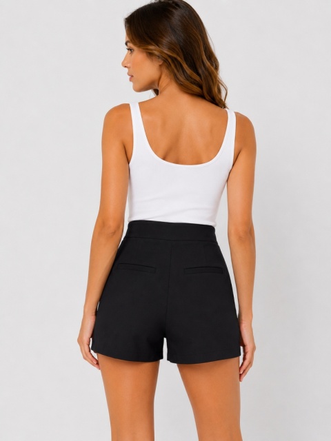 GUESS Lily Short Czarne Eleganckie Szorty Damskie Wysoki Stan Rozmiar S