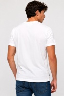 GUESS Męski T-shirt Logo Triangle White Organic Cotton Rozmiar S