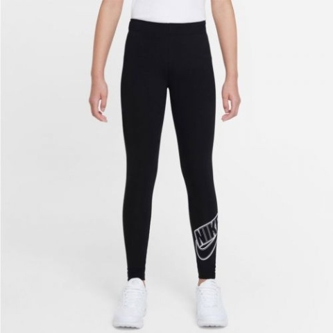 Legginsy Dziewczęce Nike Sportowe Dopasowane Bawełna DD6278-010 L 146-156