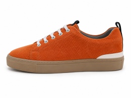 Paco Mishel Sneakersy pomarańczowe – sztruksowe, casual, rozmiar 43