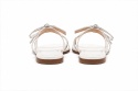 Stuart Weitzman – eleganckie sandały z kryształkowymi kokardkami Rozmiar 34.5