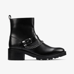 CLARKS WOMEN'S ROSELEIGH HIGH BLACK rozmiar 40 BOTKI skóra naturalna