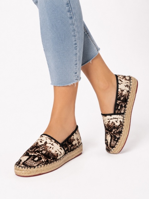 Colors of California Espadryle damskie we wzór skóry węża – rozmiar 40