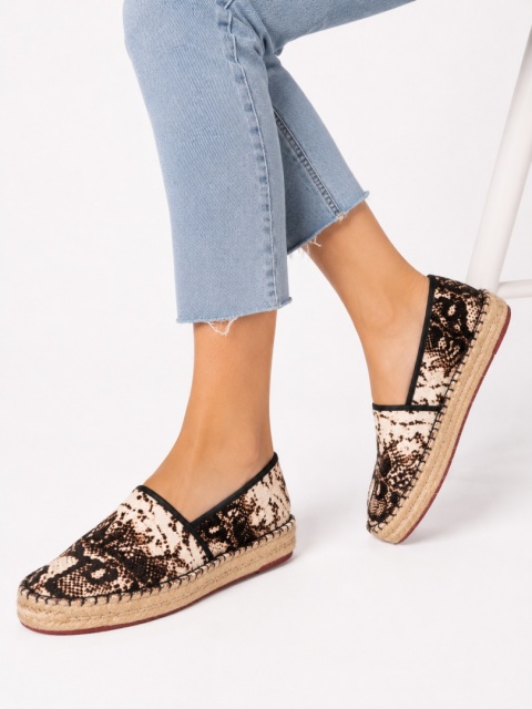 Colors of California Espadryle damskie we wzór skóry węża – rozmiar 40