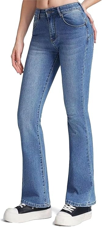 Damskie jeansy push-up , modelujące sylwetkę, dopasowane, elastyczne L