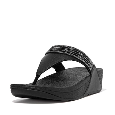 FitFlop Skórzane sandały japonki Lulu Lasercrystal rozmiar 38 Skóra naturalna