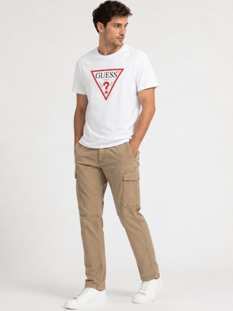 GUESS 1981 Hunter Cargo Pants – męskie spodnie cargo W30 L31 beżowe