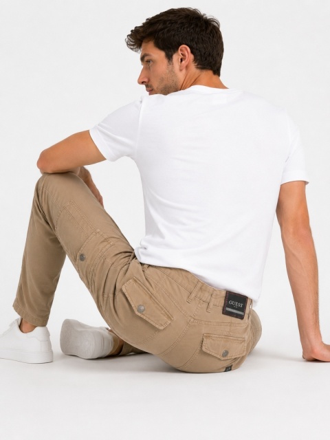 GUESS 1981 Hunter Cargo Pants – męskie spodnie cargo W30 L31 beżowe