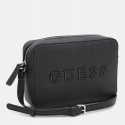 GUESS CZARNA KLASYCZNA TOREBKA Z LOGO I REGULOWANYM PASKIEM 12x6,5x20