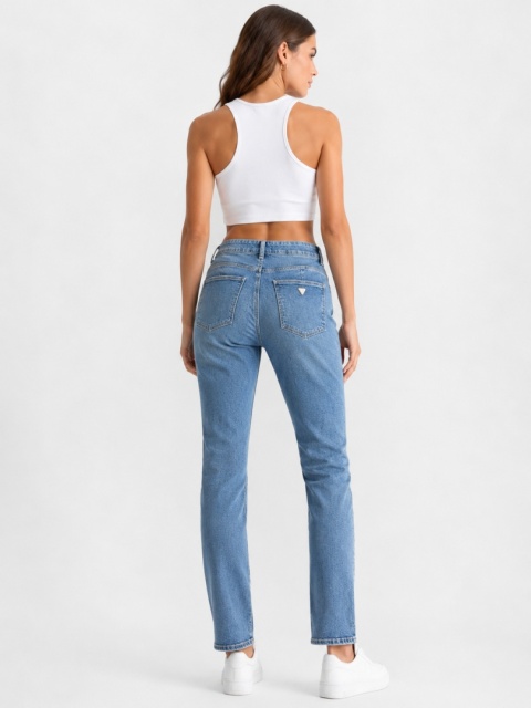 GUESS Jeans Lift Up Straight damskie – jasnoniebieskie, wysoki stan, rozmiar 29/L32