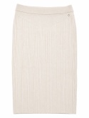 GUESS Spódnica prążkowana midi ecru rozmiar S (EU 36)