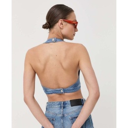 GUESS THALIA Denim Top Jeansowy Halter Niebieski Rozmiar L