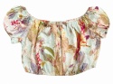 Guess Damska lniana bluzka hiszpanka w kwiaty 100% len r. XL (EU 46)