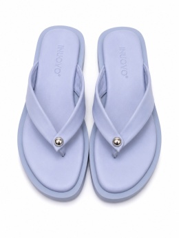 Klapki damskie Inuovo Light Blue skórzane japonki Skóra naturalna rozmiar 36