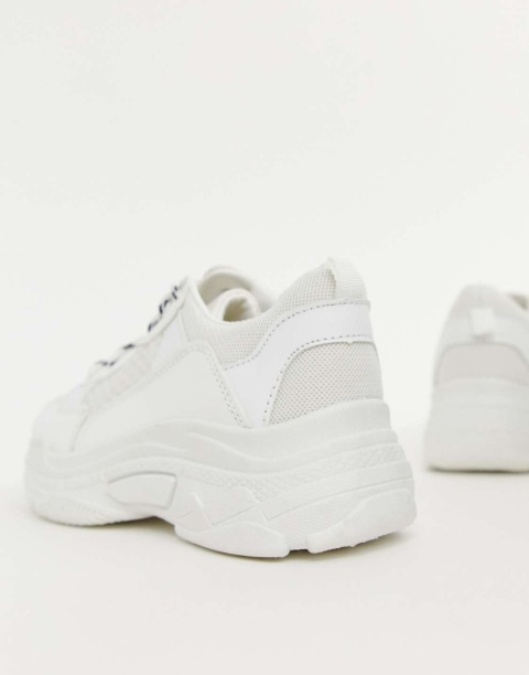 MISSGUIDED CHUNKY TRAINERS BIAŁE SPORTOWE PLATFORMA ROZM 41