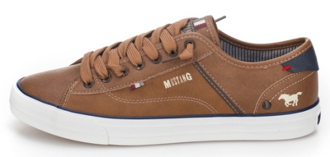 Mustang Shoes – męskie sneakersy/trampki brązowe, rozmiar 47