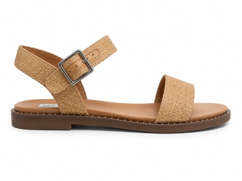 Steve Madden Tesa – damskie sandały z rafii, beżowe, rozmiar 40