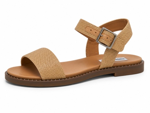 Steve Madden Tesa – damskie sandały z rafii, beżowe, rozmiar 40