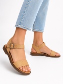 Steve Madden Tesa – damskie sandały z rafii, beżowe, rozmiar 40