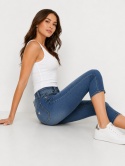 GUESS 1981 Capri Button Jeans Damskie Elastyczny denim rozmiar 38