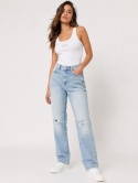 GUESS 1981 Reborn Denim 80’s Straight High Rise Jeans – damskie, jasnoniebieskie, rozmiar W29/L33