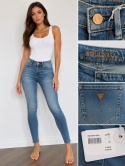 GUESS Damskie Jeansy Skinny Niebieskie Stretch Wysoki Stan Denim Rozmiar 38