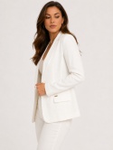 GUESS Jenny Blazer – Biała marynarka damska lniana – rozm. S (EU 36)
