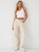 GUESS Jenny Carpenter Jeans Carpenter Ecru/Cream 100% Bawełna Cargo Straight W31 L31