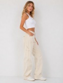 GUESS Jenny Carpenter Jeans Carpenter Ecru/Cream 100% Bawełna Cargo Straight W31 L31