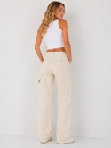 GUESS Jenny Carpenter Jeans Carpenter Ecru/Cream 100% Bawełna Cargo Straight W31 L31