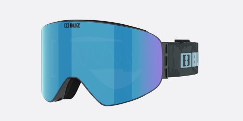 Gogle Bliz Flow matt grey frame smoke with ice blue