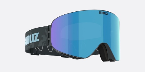 Gogle Bliz Flow matt grey frame smoke with ice blue