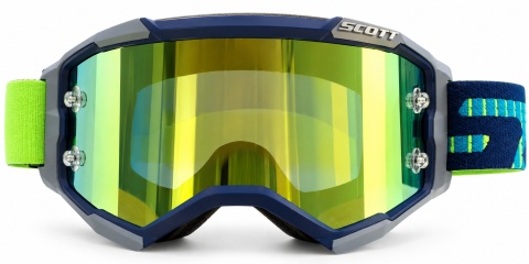 Gogle Scott Fury blue/grey/yellow chrome works