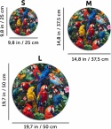 Iconic Puzzles - Kolorowe papugi, 100% zrównoważone drewniane puzzle,, rozmiar L, 600 sztuk