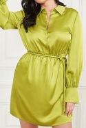 MARCIANO by GUESS Petra Dress – zielona sukienka koszulowa z paskiem, rozm. 38